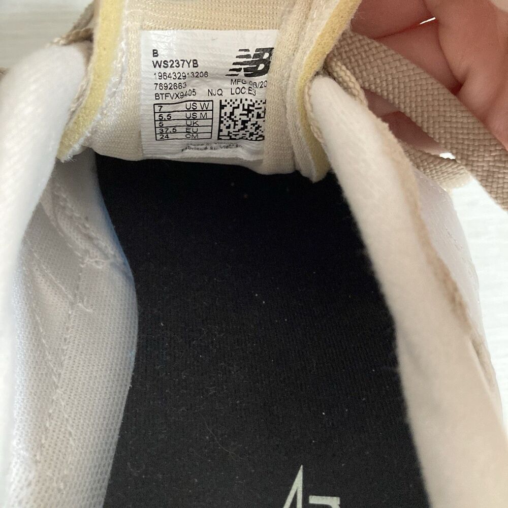 New Balance Beige and White Retro Athletic Sneakers - Picture 10 of 10
